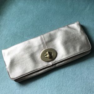 Coach gold evening bag clutch
